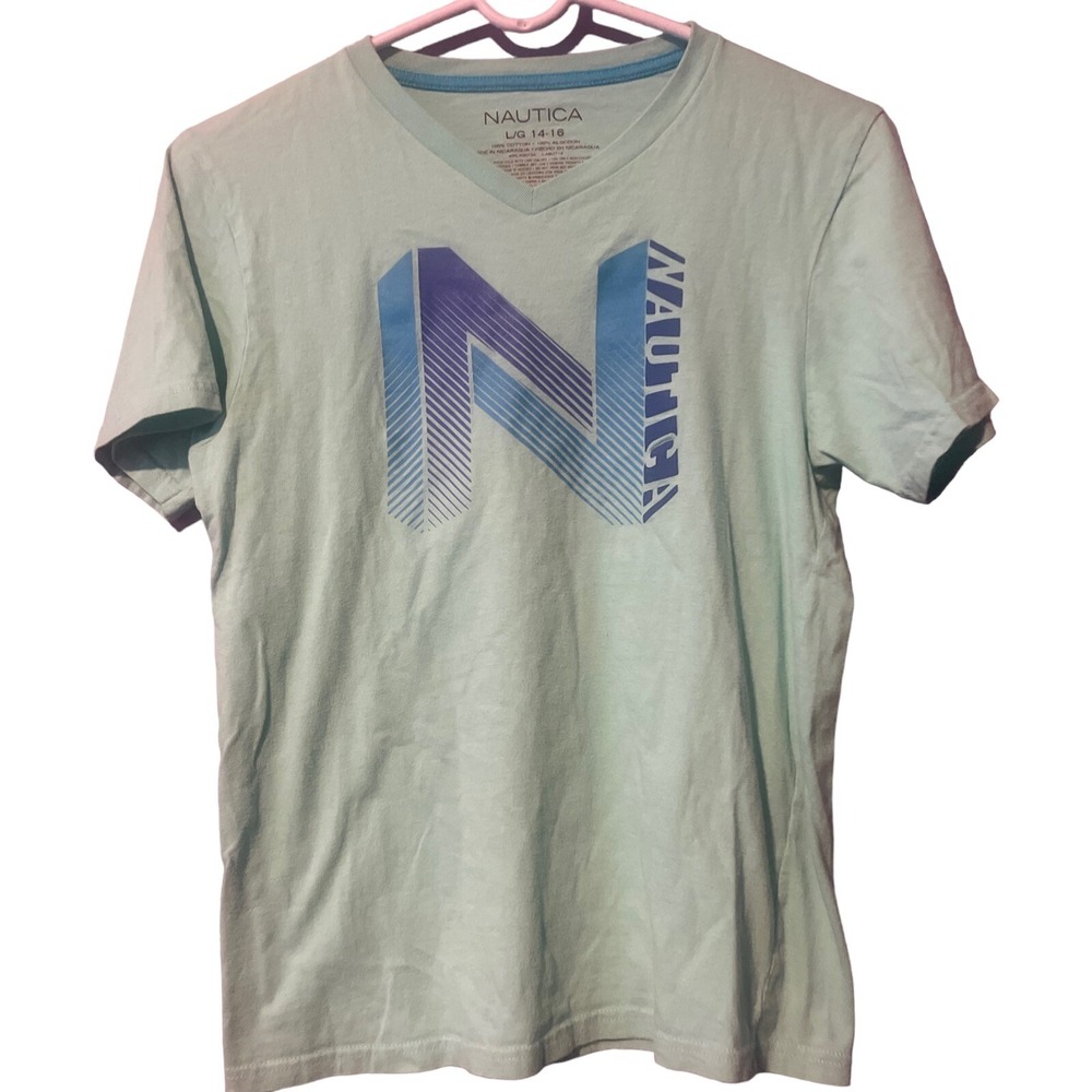 Kids Nautica Large 14-16 Blue T-Shirt